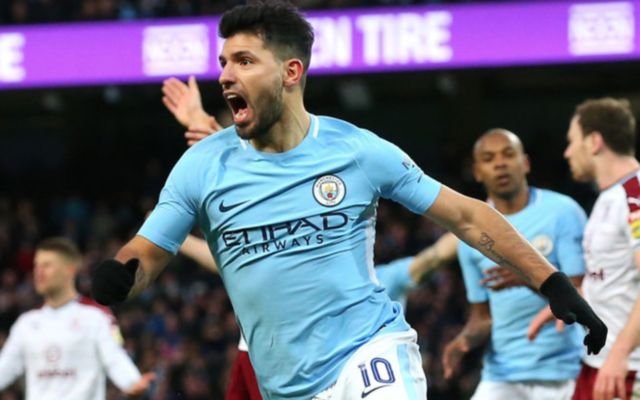 Man City's Sergio Aguero. top 10 forwards in Europe's top 5 leagues