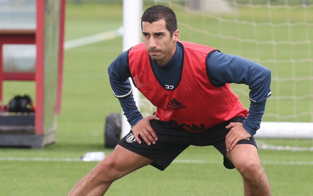 mkhitaryan man utd training