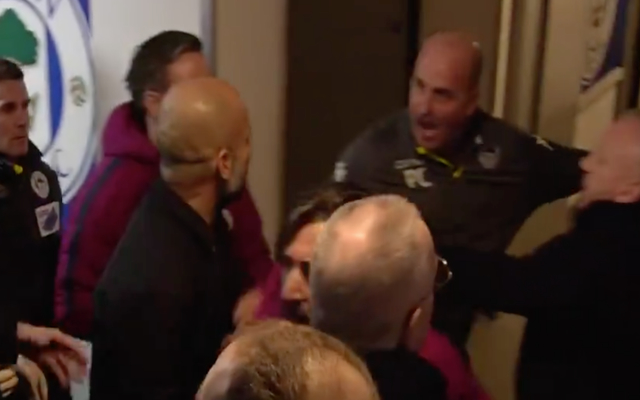 Guardiola Man City Wigan tunnel