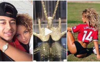 Lingard gets personalised gold necklace from Jena Frumes