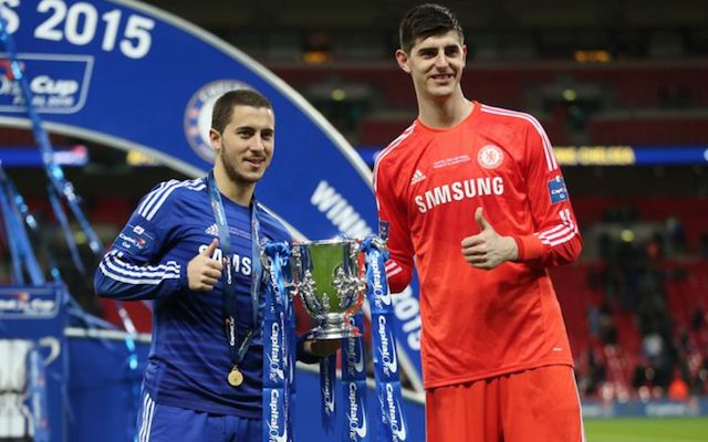 Courtois and Hazard Chelsea