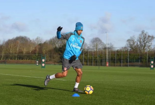 aubameyang arsenal training