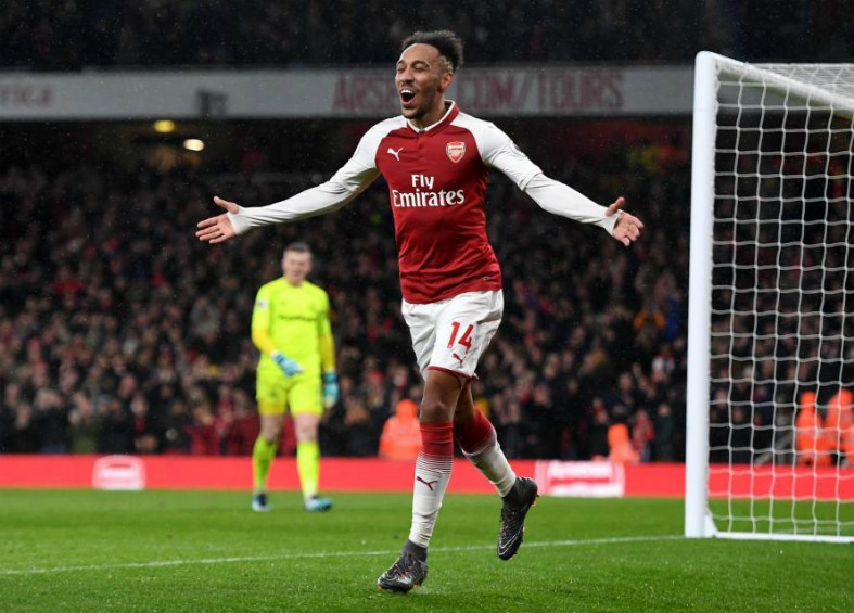 aubameyang arsenal vs everton