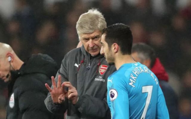 Henrikh Mkhitaryan and Arsene Wenger. Atletico Madrid vs Arsenal starting lineup