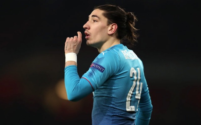 Hector Bellerin in Europa League action for Arsenal