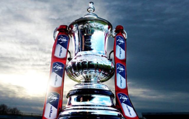 FA Cup trophy. preston v norwich