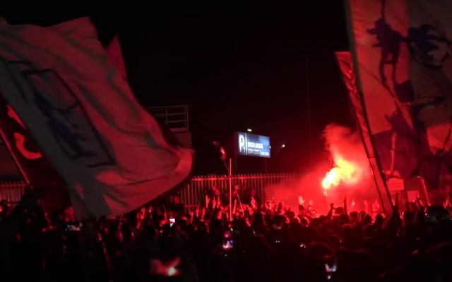 Napoli fans celebrate Juventus win