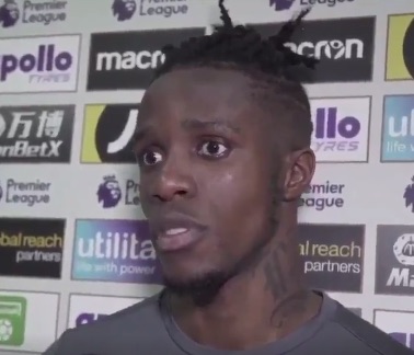 Wilfried Zaha spoke to media after Palace beat Brighton