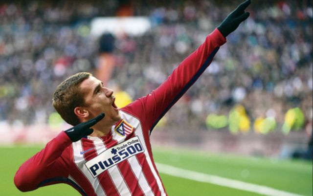 griezmann atletico. Griezmann does his signature goal celebration with Pogba's Mum