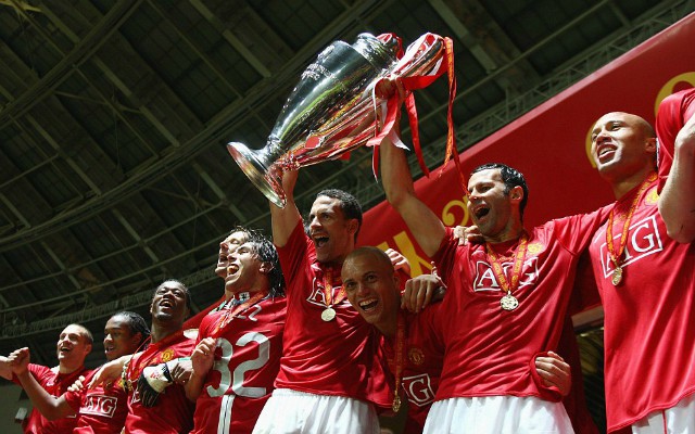 man utd champions league trophy