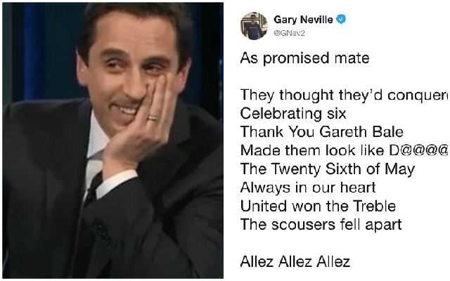 Neville trolls Liverpool
