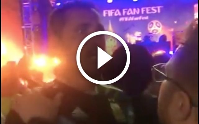 Argentina fan fumes Panama fan World Cup