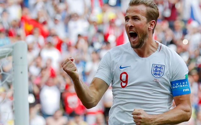 Kane celebrates England Panama. Who could England face in the World Cup 2018 last 16?