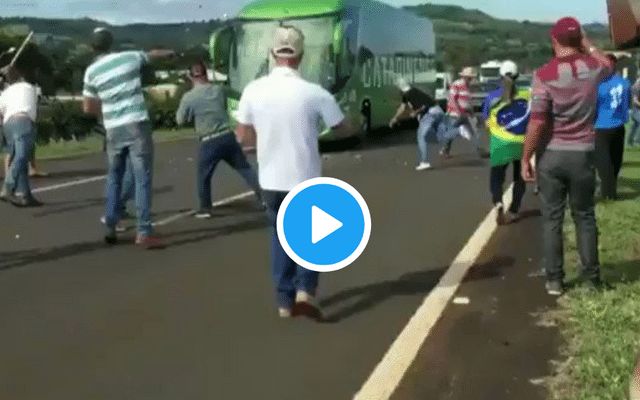 Brazil team bus attacked