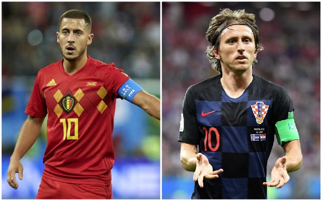 Eden Hazard and Luka Modric have both worn the No 10 at the World Cup