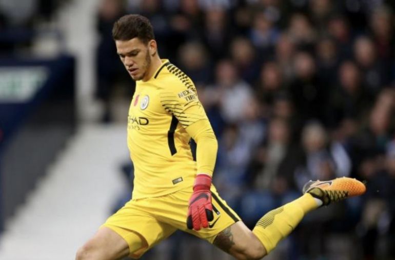 Man City keeper Ederson is excellent with his feet