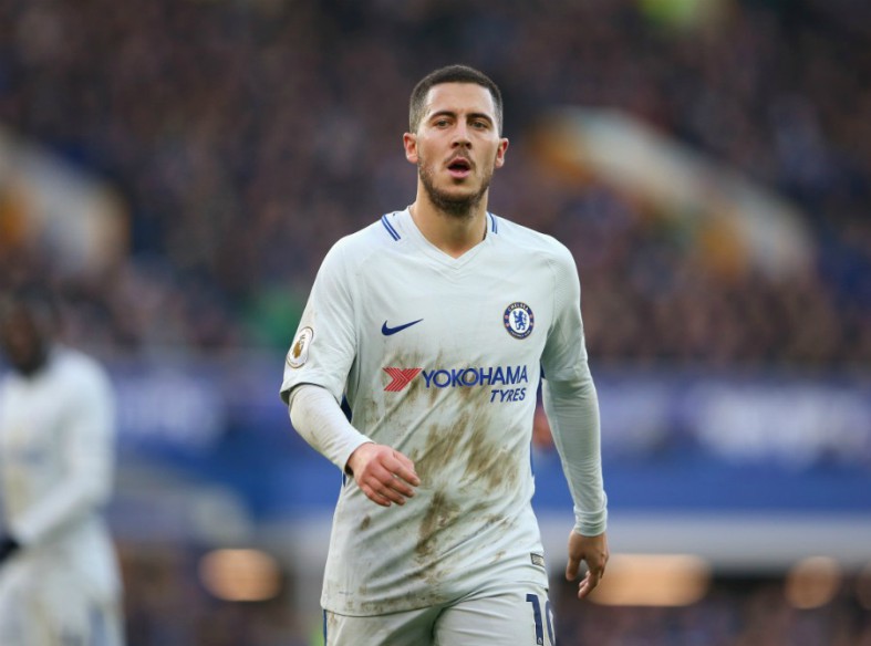 eden hazard in action for chelsea