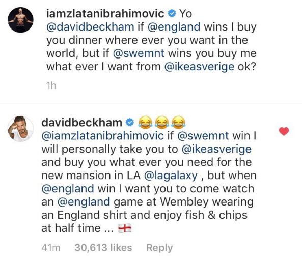 zlatan ibrahimovic beckham bet