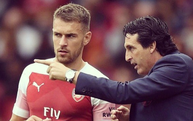 Aaron Ramsey and Arsenal boss Unai Emery