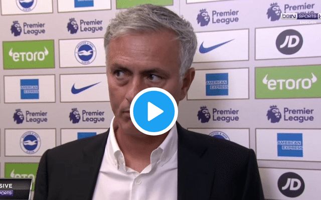 Mourinho interview Man Utd-Brighton