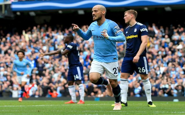 David Silva 50th PL goal against Fulham