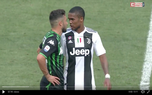 Douglas Costa disgrace as star spits, elbows and headbutts opponent