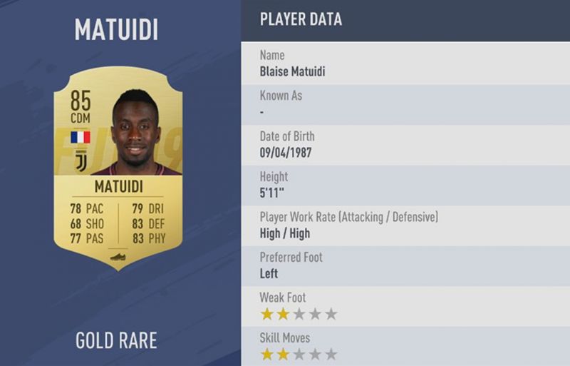 blaise matuidi fifa 19