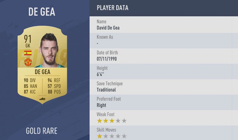 de gea fifa 19