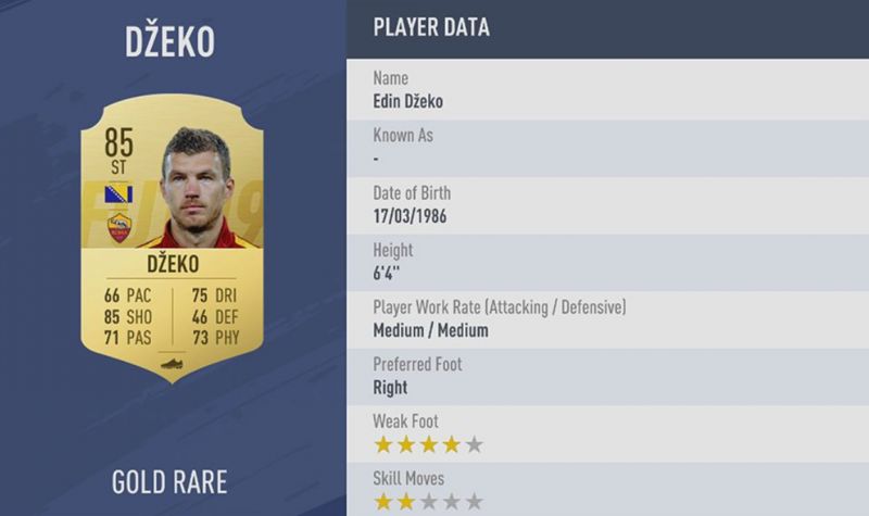 edin dzeko fifa 19