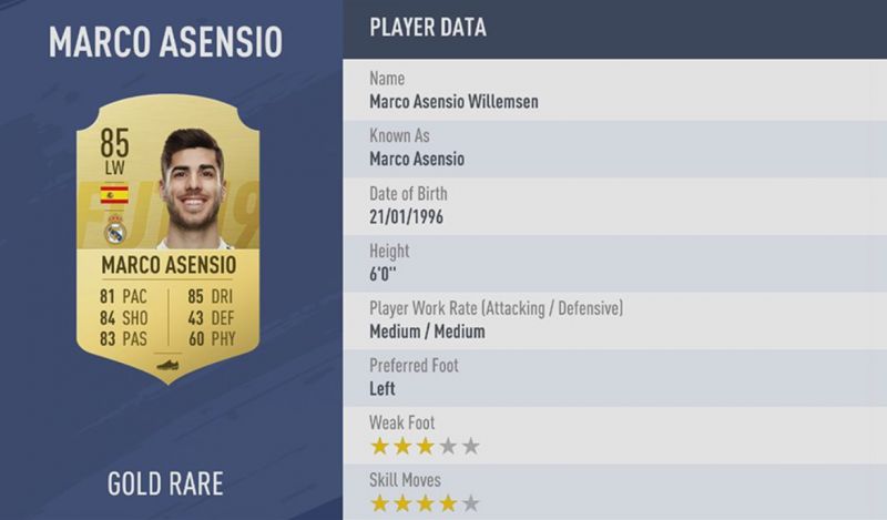 marco asensio fifa 19