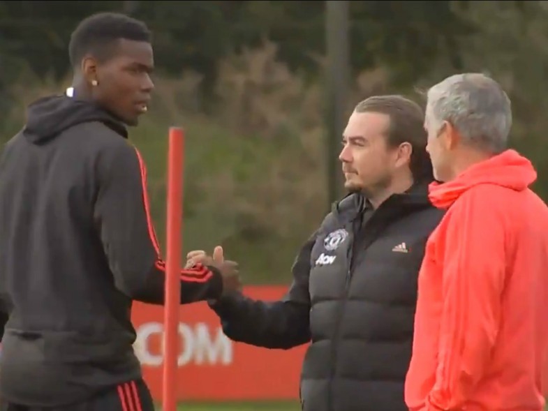 pogba mourinho training