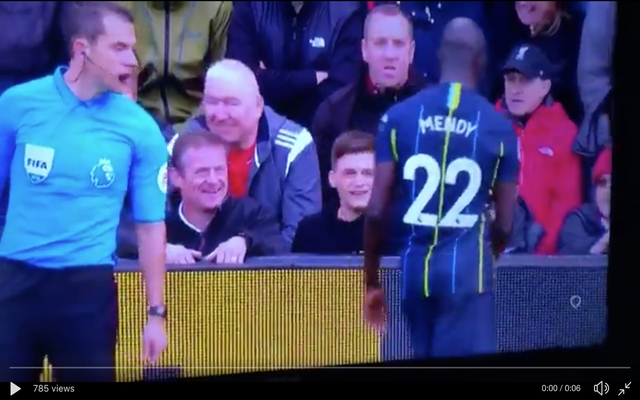 Liverpool fan makes obscene gesture towards Benjamin Mendy