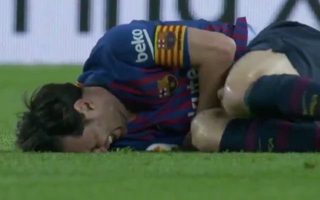 Messi injury Barcelona Sevilla