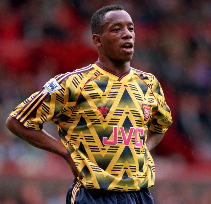 1991-93 Ian Wright 'Bruised Banana' Arsenal Away Shirt (M) *