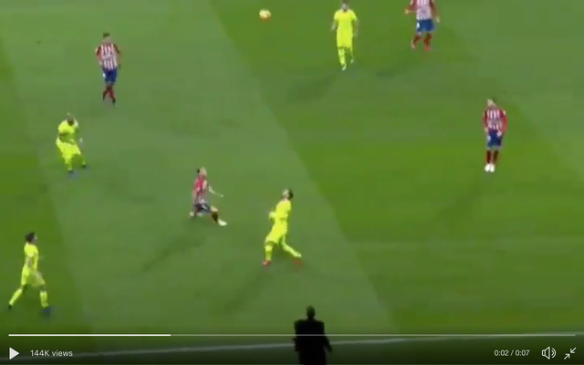 Messi reverse nutmeg on Filipe Luis