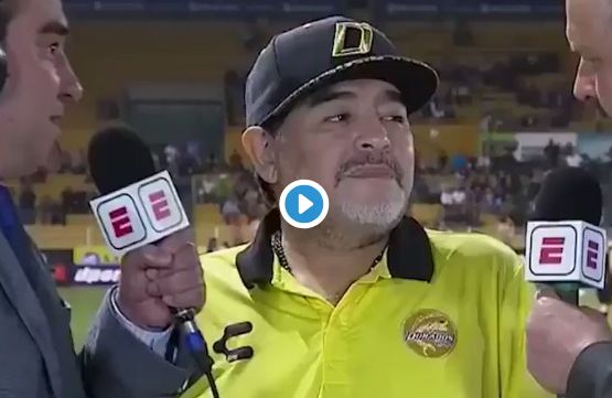Diego Maradona Mexican football interview funny video