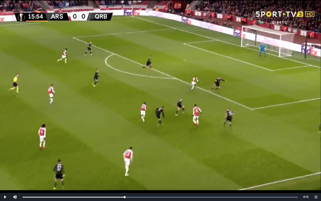 Alexandre Lacazette scores for Arsenal against Qarabag