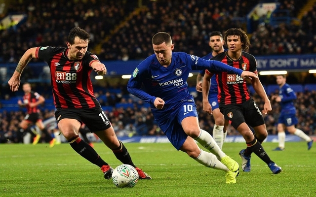 Hazard late winner enough to secure Chelsea win against Bournemouth-in-Carabao-Cup