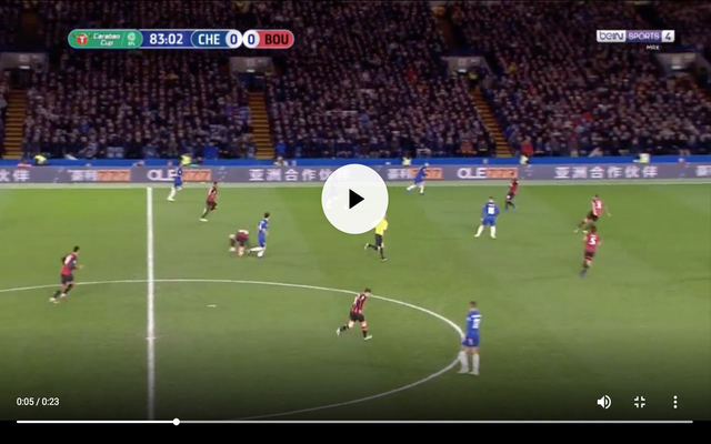 Hazard scores match winning goal against Bournemouth for Chelsea in Carabao Cup quarter final