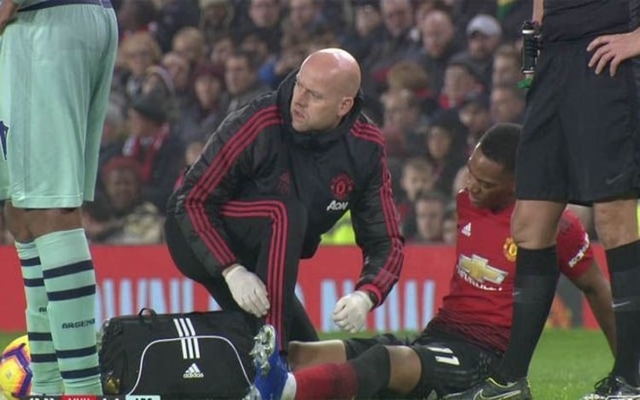 Martial injury for United vs Arsenal