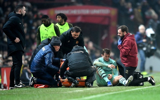 Rob Holding injury for Arsenal vs United