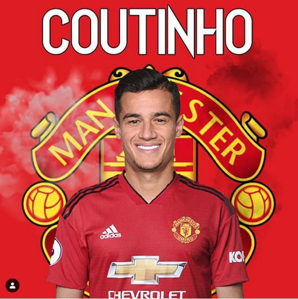 coutinho in a man utd kit