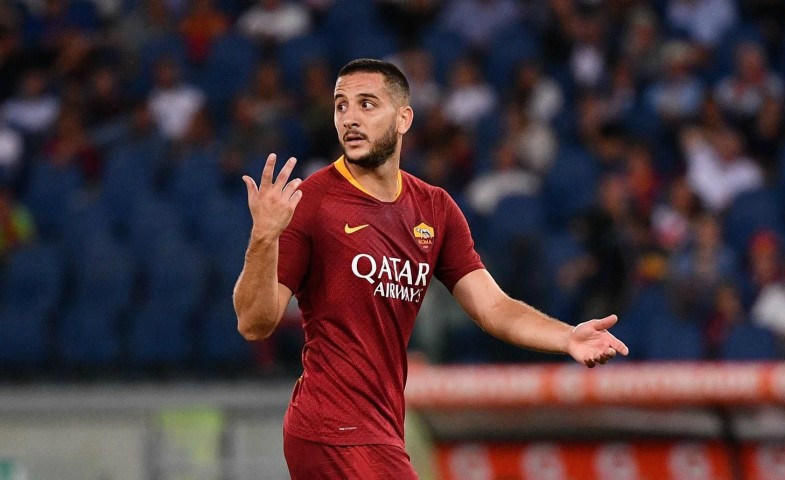 Manolas, durante un encuentro con la Roma.