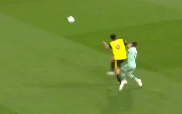 Video: Deeney straight red card after elbow on star
