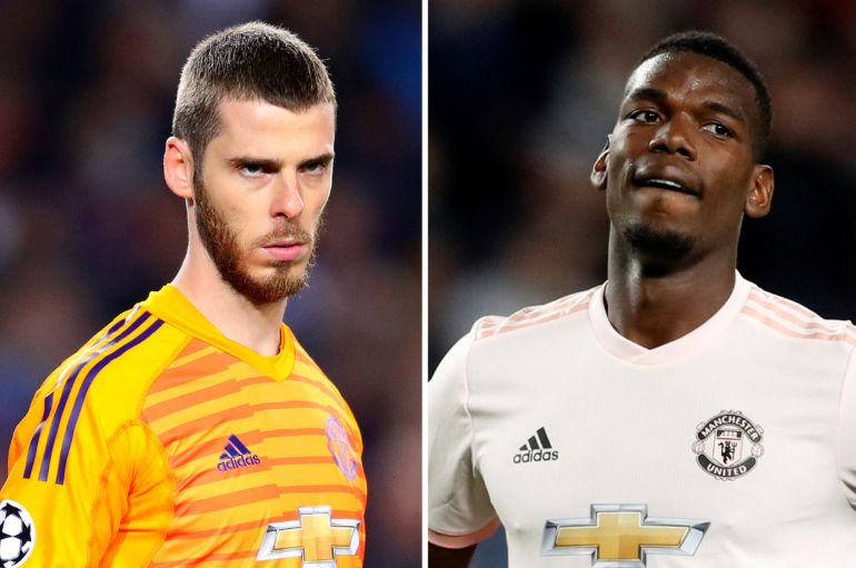 david de gea paul pogba manchester united