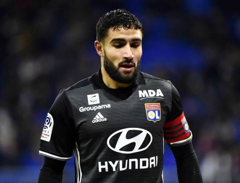 nabil fekir in action for lyon