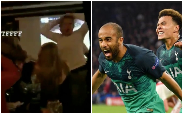 Ajax fans reaction Tottenham