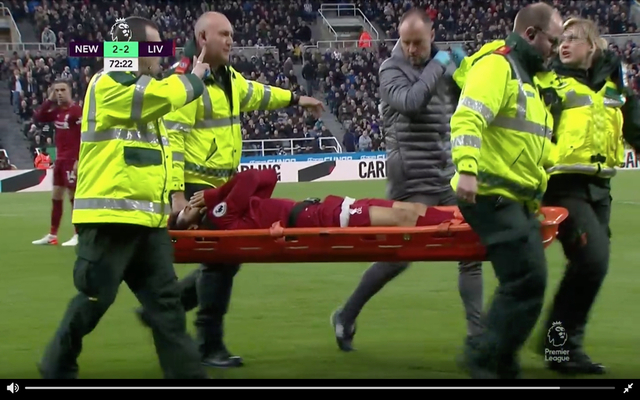Salah-stretchered-off-with-injury-during-Liverpool-vs-Newcastle