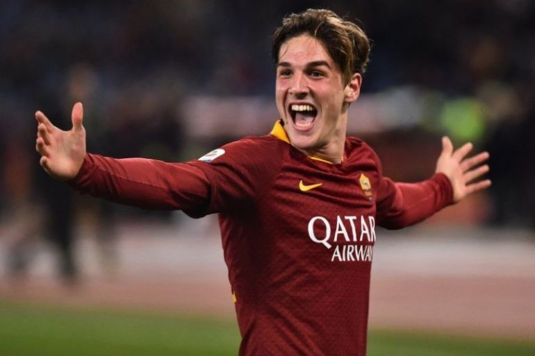 Nicola-Zaniolo-celebrating-a-goal-for-Roma