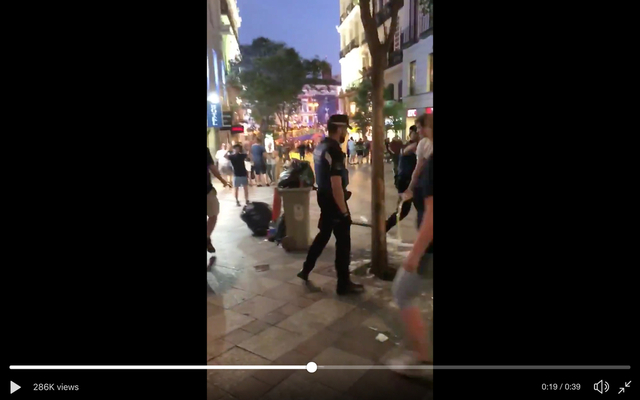 Violence-between-Spanish-police-and-Spurs-fans-in-Madrid
